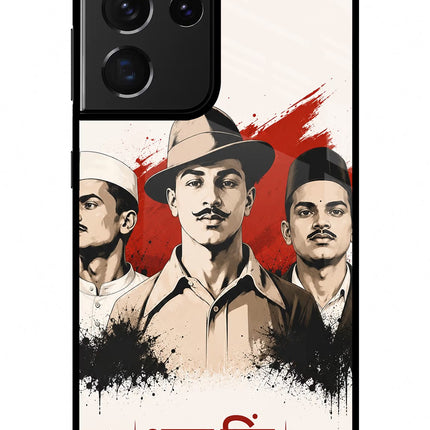 Bhagat Singh Trio Samsung S21 Ultra Glass Case