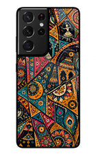 Folk Print Samsung S21 Ultra Glass Case
