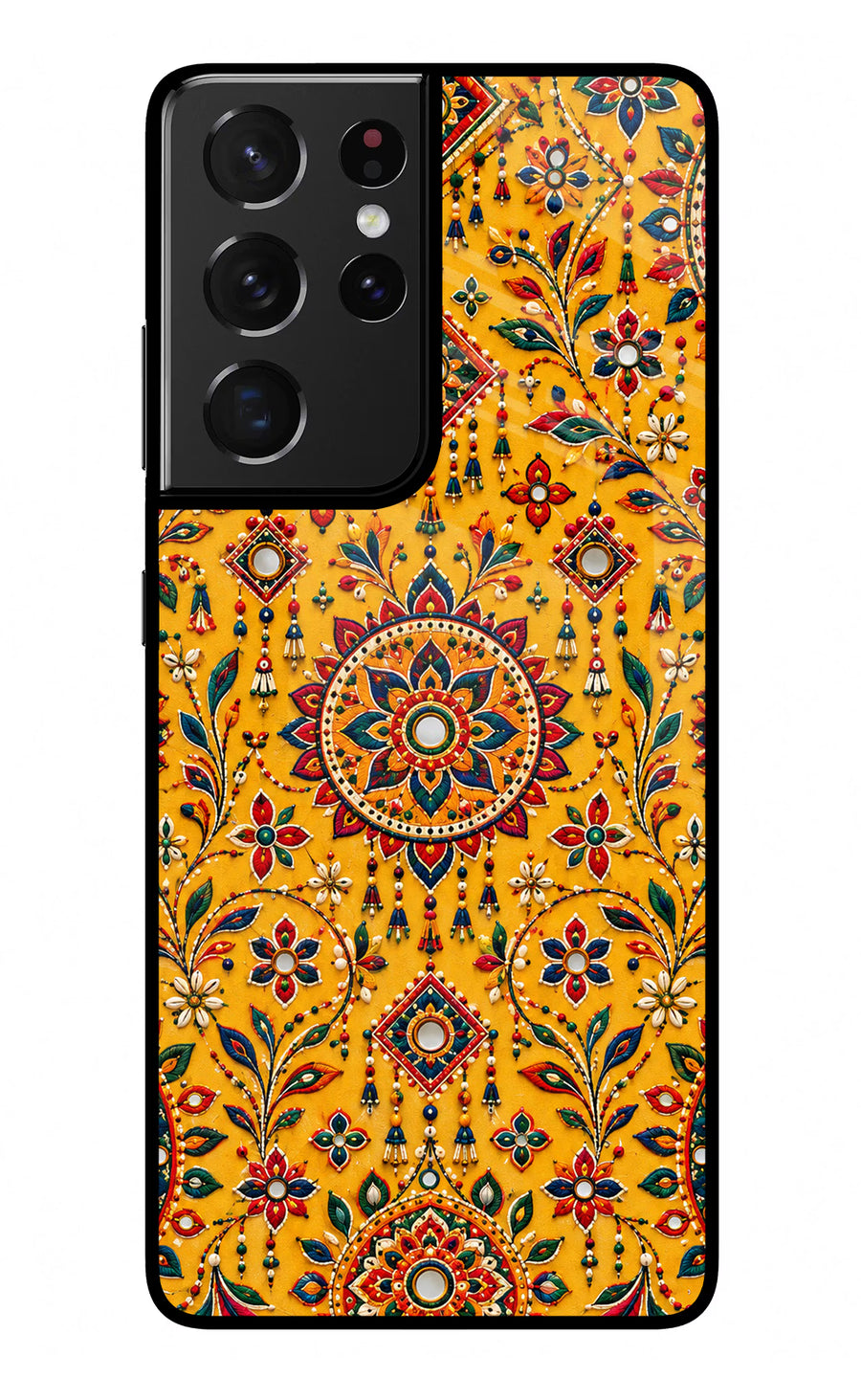 Sunlit Aura Samsung S21 Ultra Back Cover, Glass case