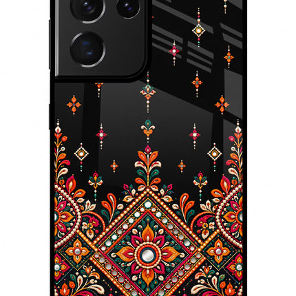 Noir Mehfil Samsung S21 Ultra Glass Case