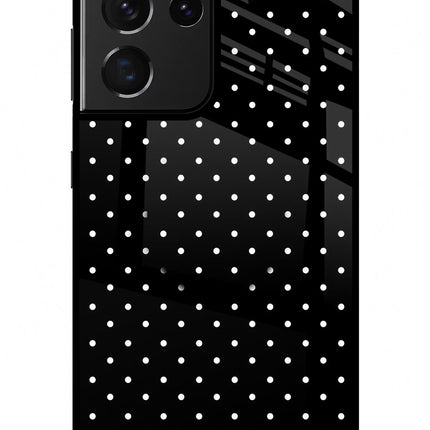 White Dots Samsung S21 Ultra Glass Case