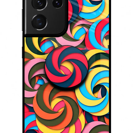 Spiral Pattern Samsung S21 Ultra Glass Case