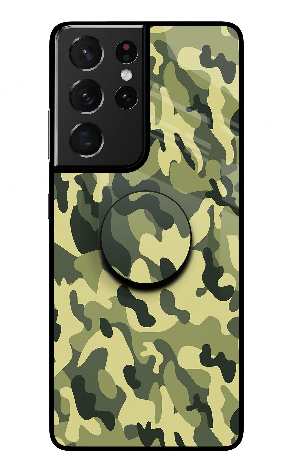 Camouflage Samsung S21 Ultra Glass Case