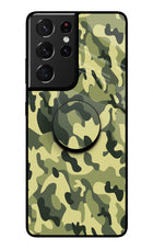 Camouflage Samsung S21 Ultra Glass Case