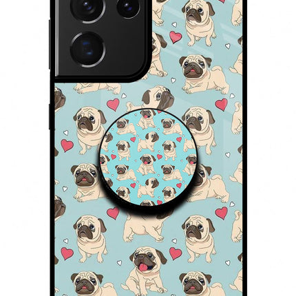 Pug Dog Samsung S21 Ultra Glass Case