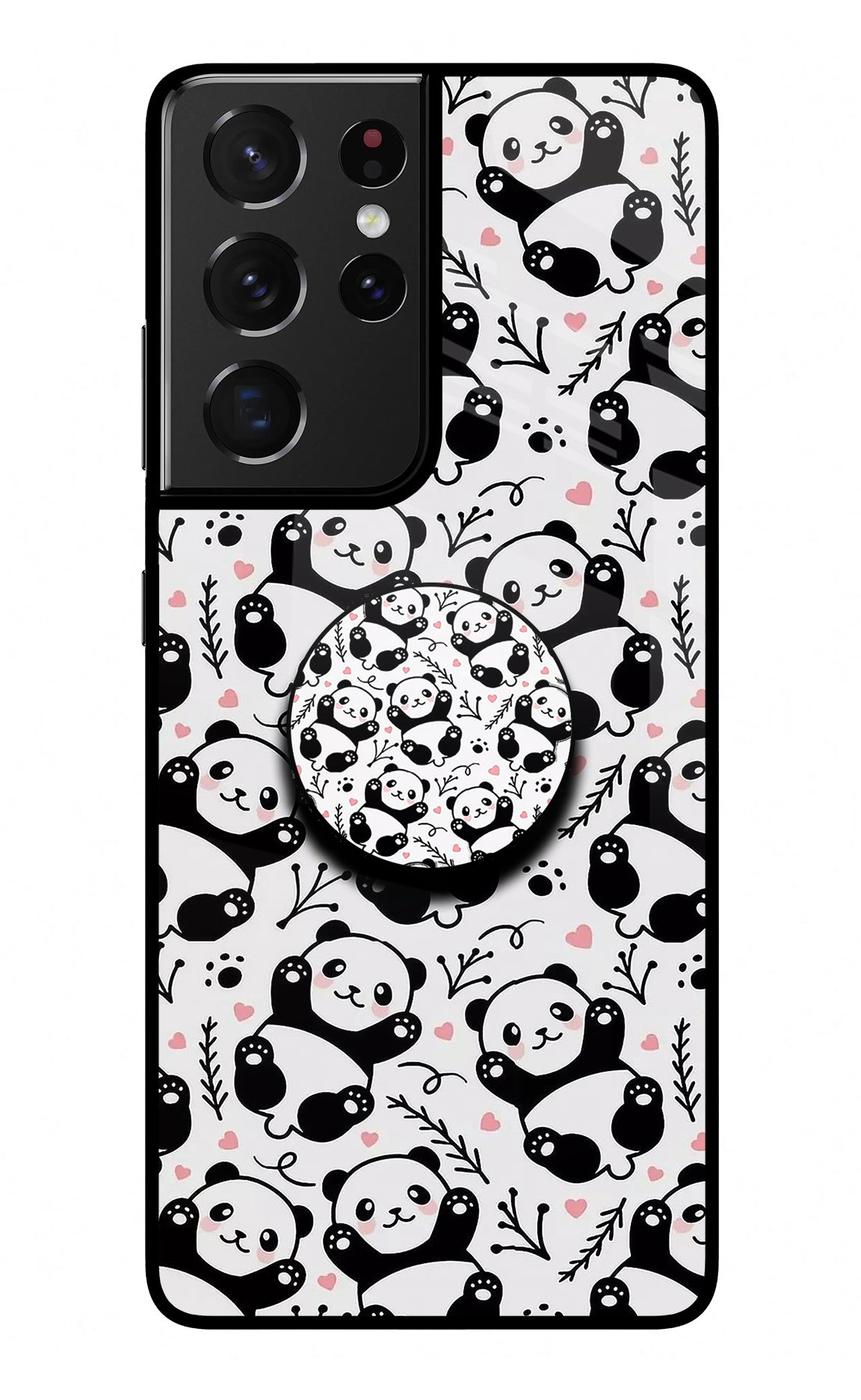 Cute Panda Samsung S21 Ultra Glass Case