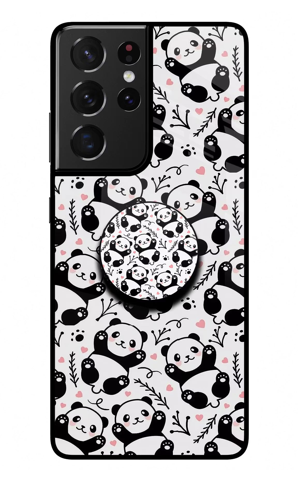 Cute Panda Samsung S21 Ultra Pop Case by Casekaro