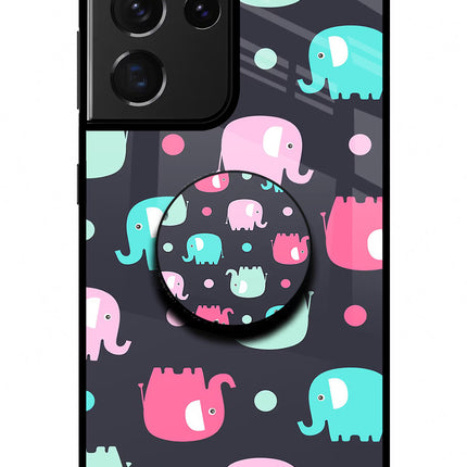Baby Elephants Samsung S21 Ultra Glass Case