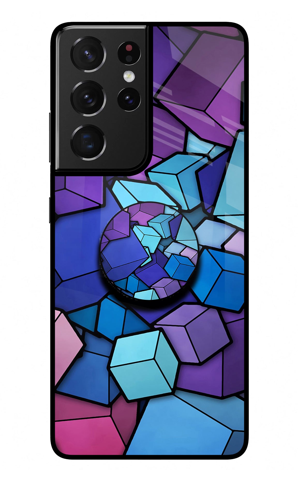 Cubic Abstract Samsung S21 Ultra Glass Case