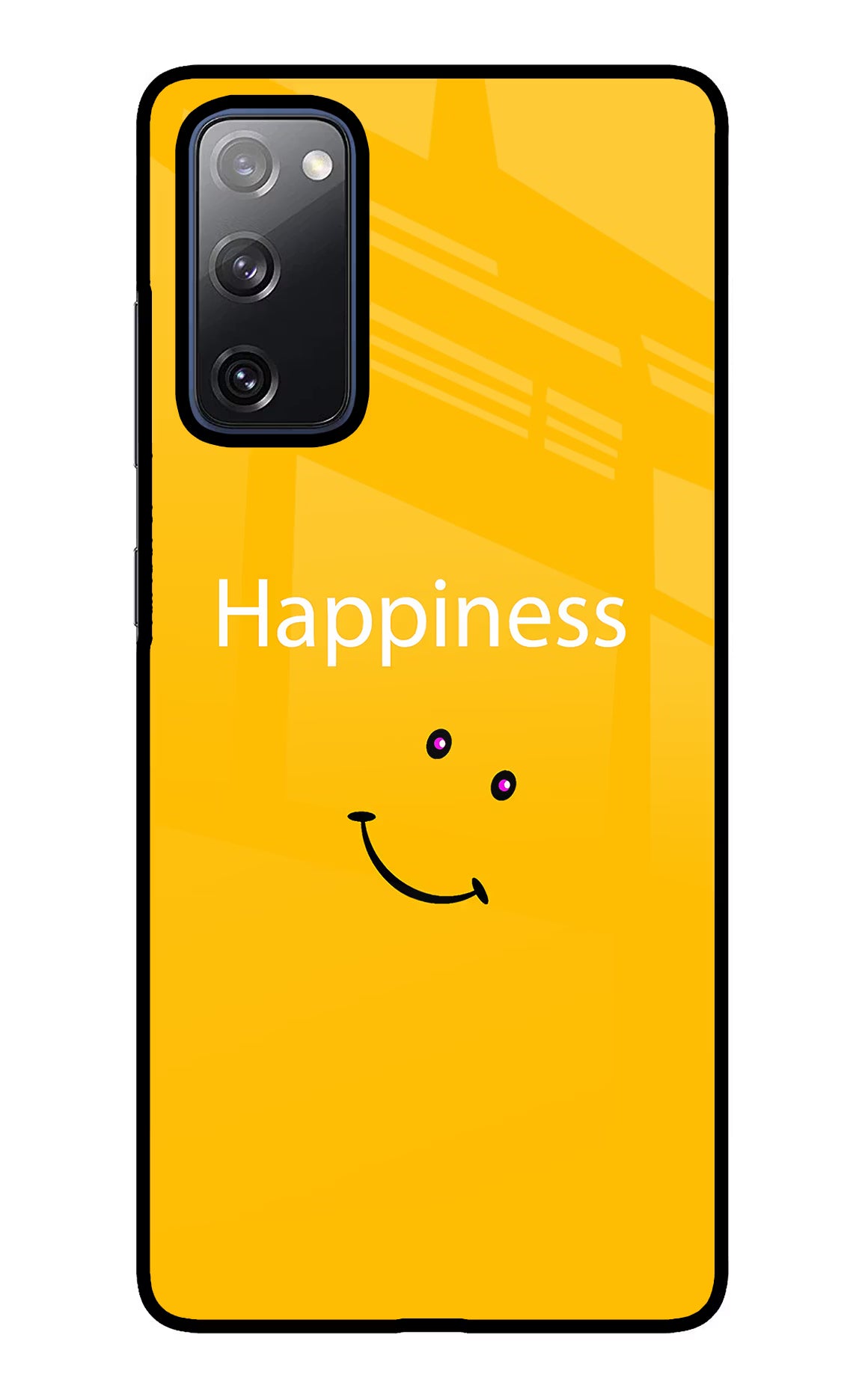 Happiness With Smiley Samsung S20 FE Glass Case Back Cover by Casekaro