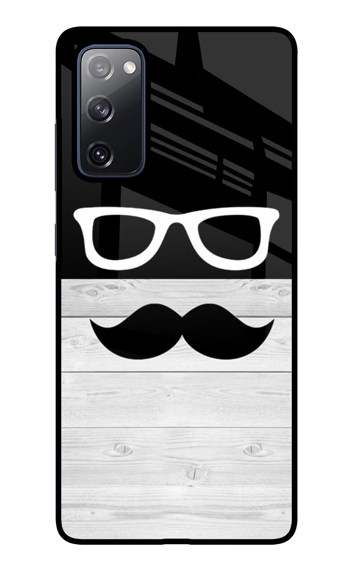 Mustache Samsung S20 FE Glass Case Back Cover by Casekaro