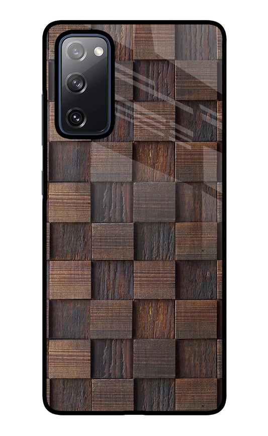 Wooden Cube Design Samsung S20 FE Glass Case