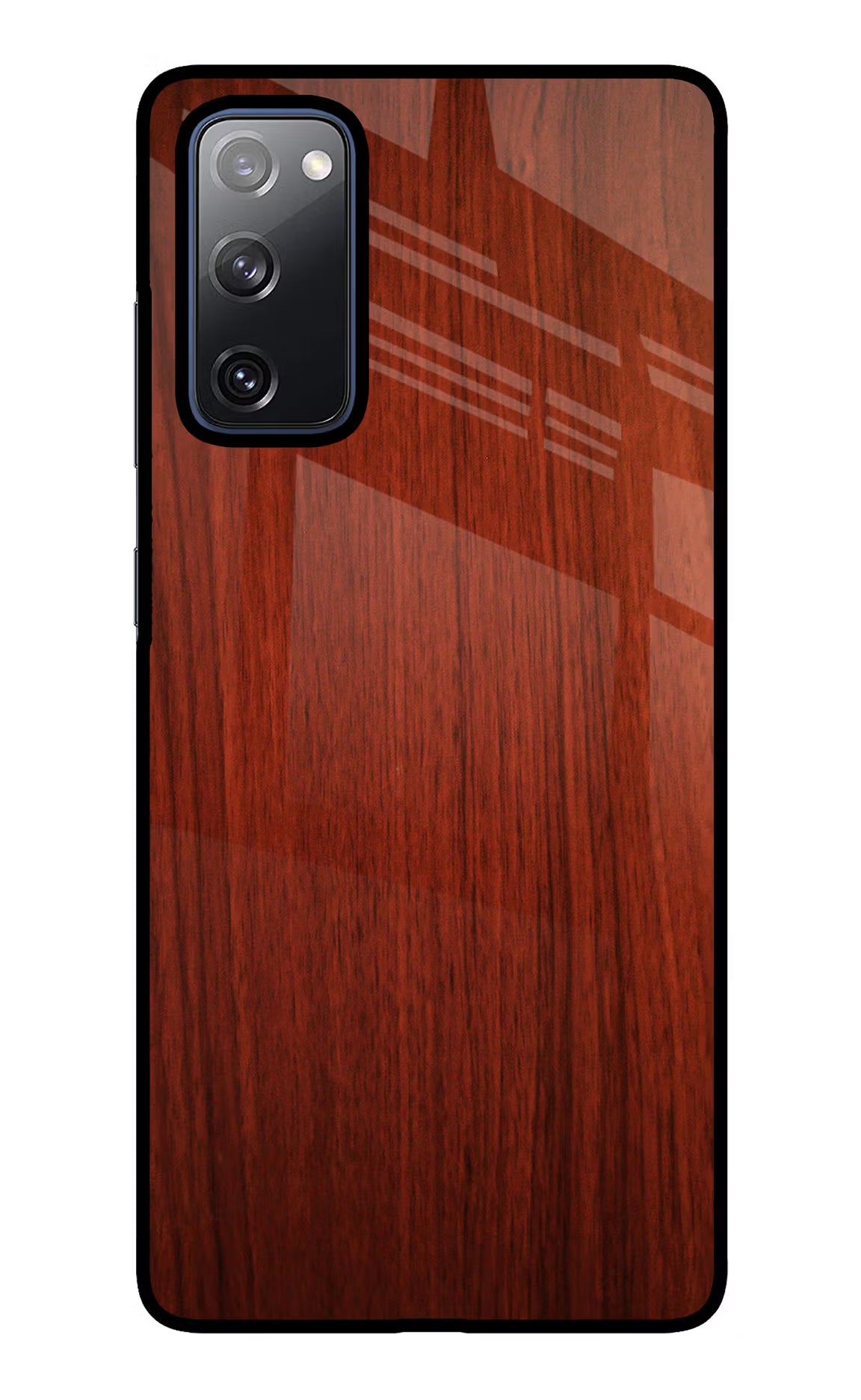 Wooden Plain Pattern Samsung S20 FE Glass Case Back Cover by Casekaro