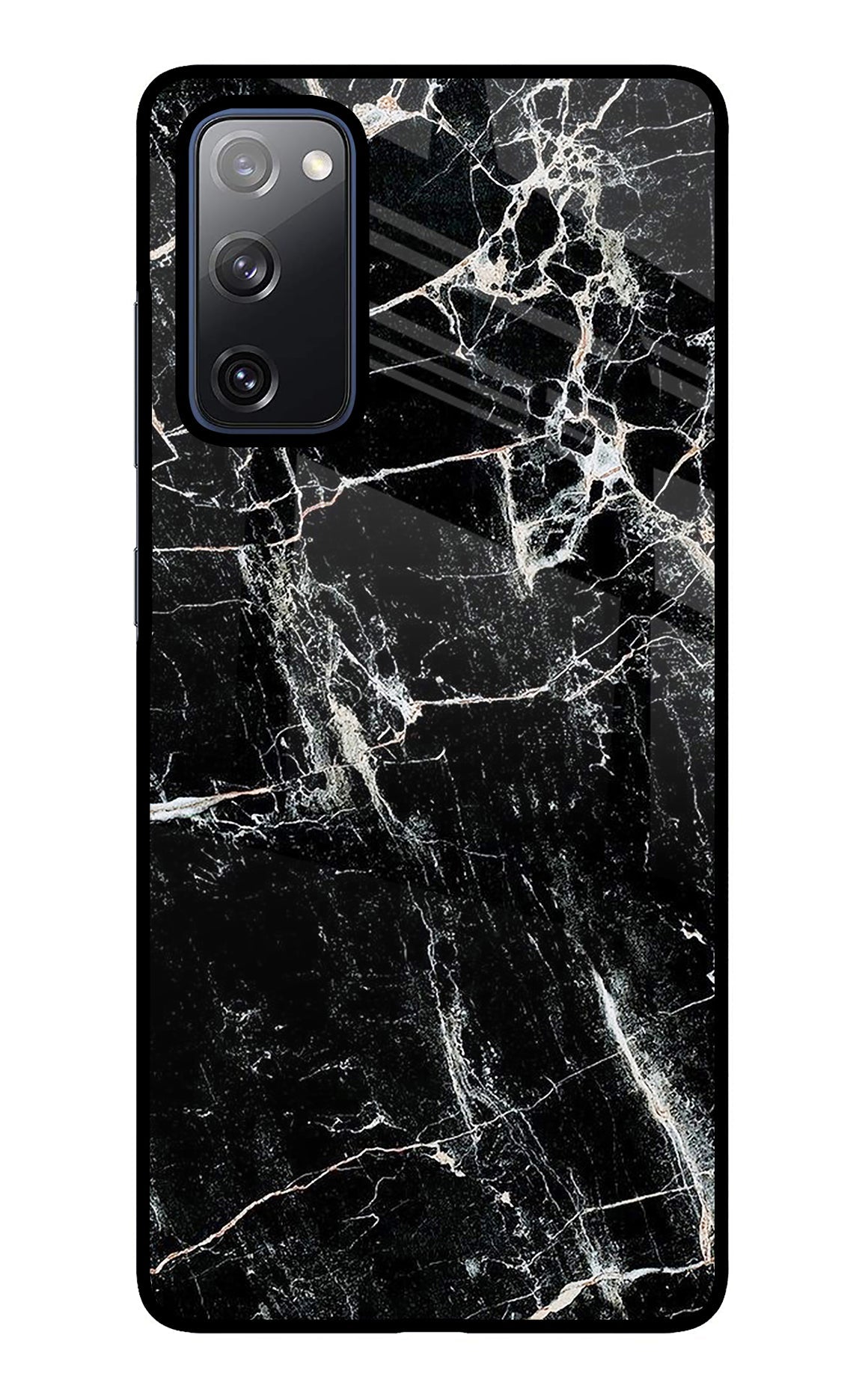 Black Marble Texture Samsung S20 FE Glass Case