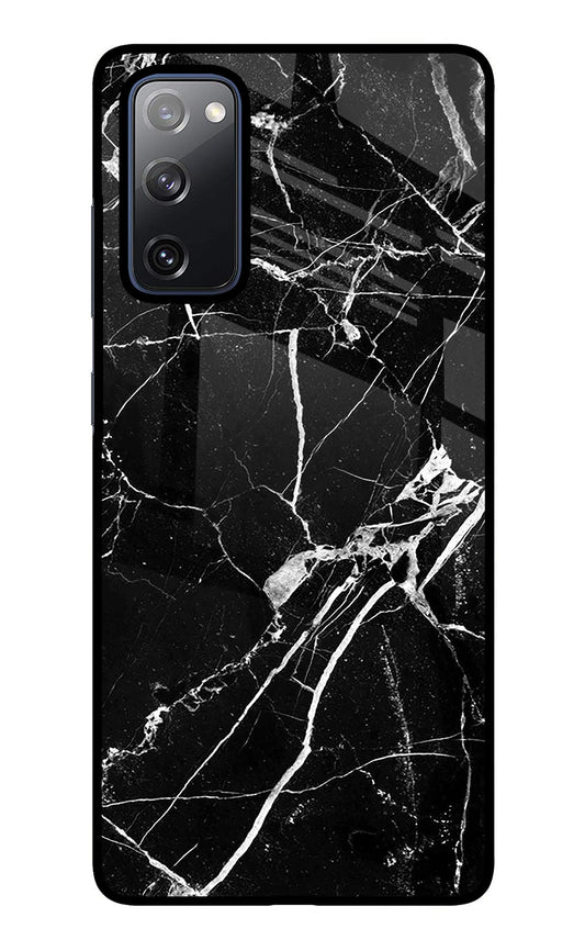 Black Marble Pattern Samsung S20 FE Glass Case