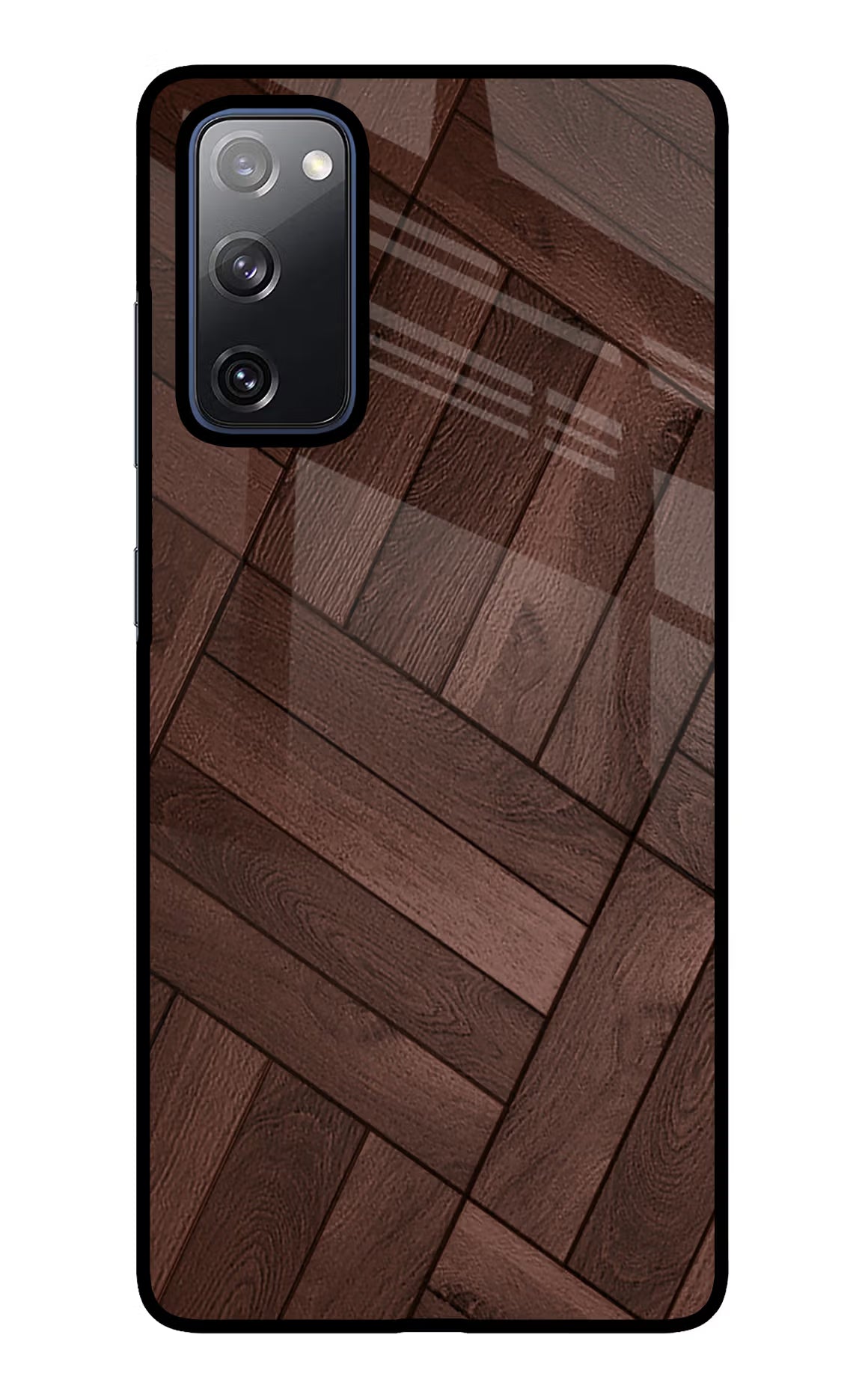 Wooden Texture Design Samsung S20 FE Glass Case Back Cover by Casekaro