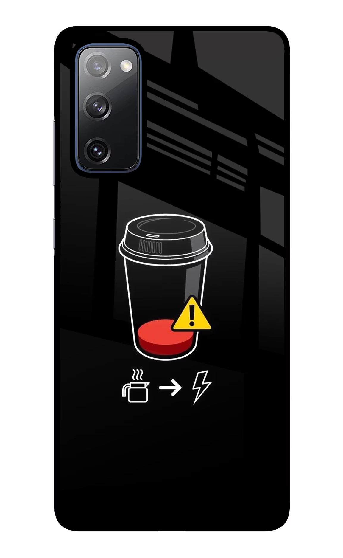 Coffee Samsung S20 FE Glass Case Back Cover by Casekaro