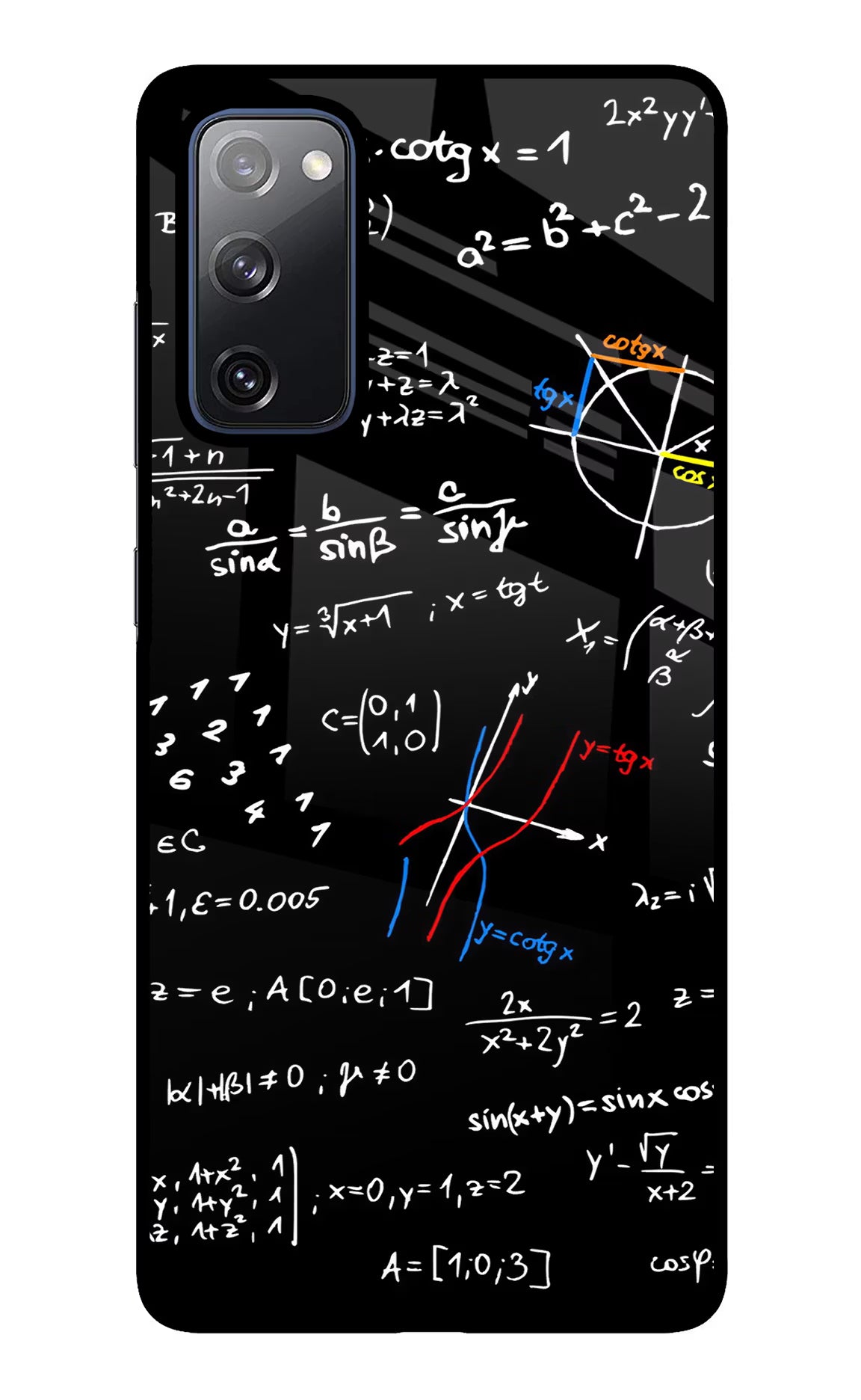 Mathematics Formula Samsung S20 FE Glass Case Back Cover by Casekaro