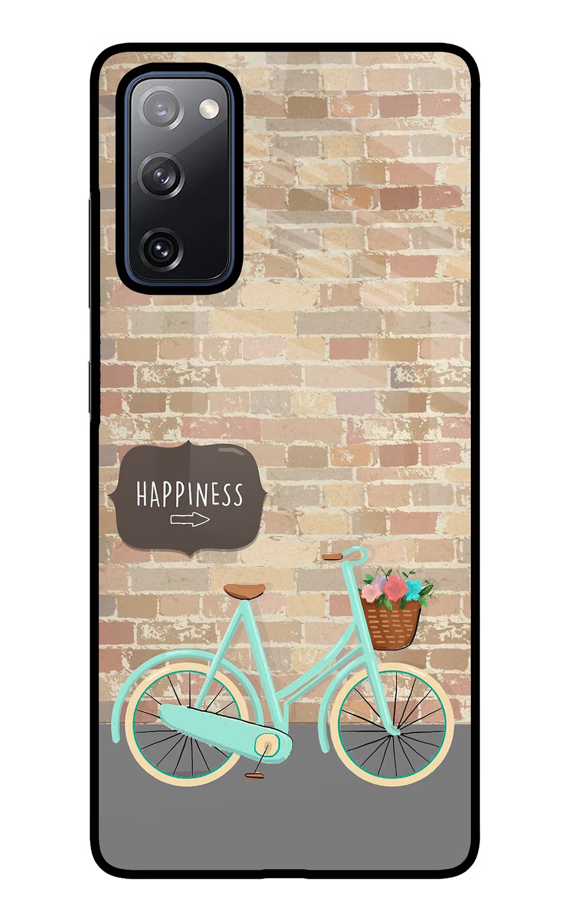 Happiness Artwork Samsung S20 FE Glass Case Back Cover by Casekaro