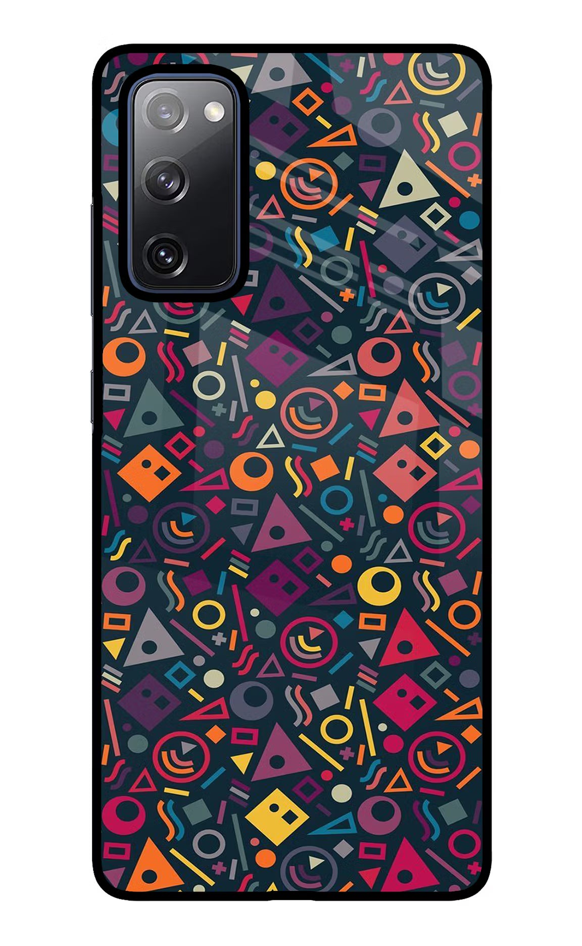 Geometric Abstract Samsung S20 FE Glass Case Back Cover by Casekaro