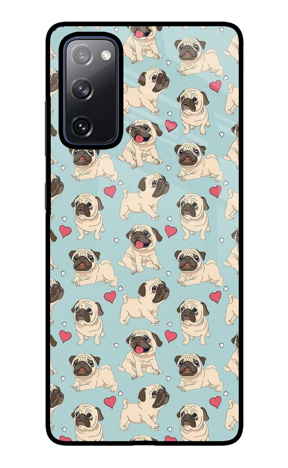 Pug Dog Samsung S20 FE Glass Case Back Cover by Casekaro