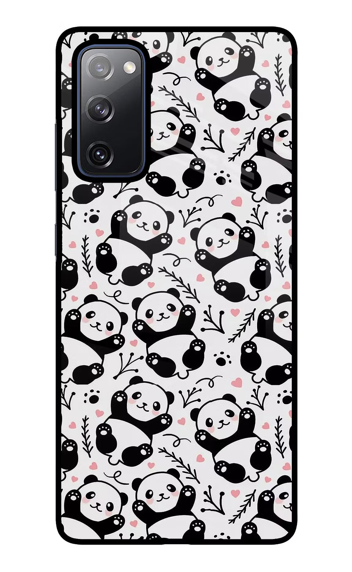 Cute Panda Samsung S20 FE Glass Case Back Cover by Casekaro