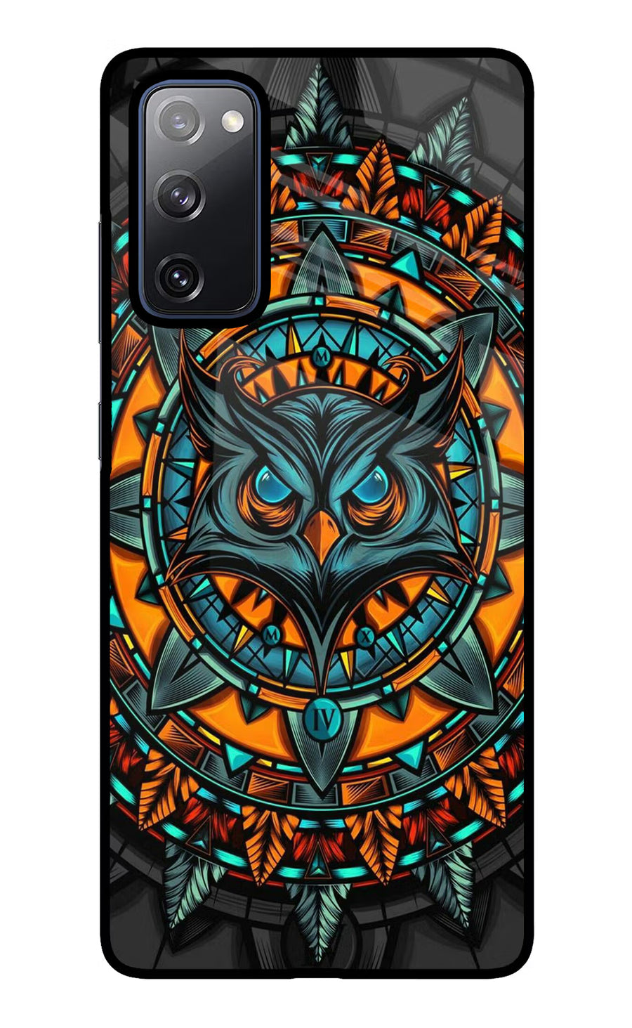 Angry Owl Art Samsung S20 FE Back Cover, Glass case