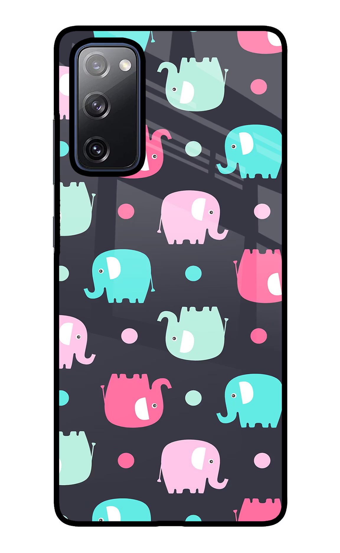 Elephants Samsung S20 FE Glass Case Back Cover by Casekaro