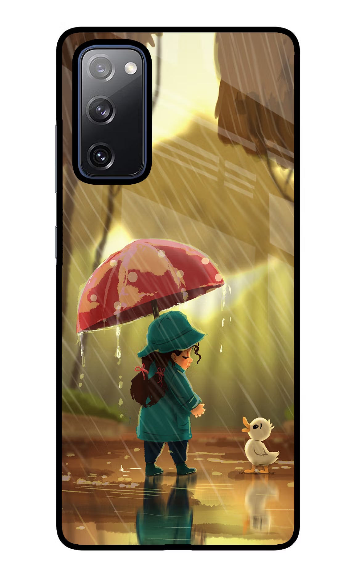 Rainy Day Samsung S20 FE Glass Case Back Cover by Casekaro
