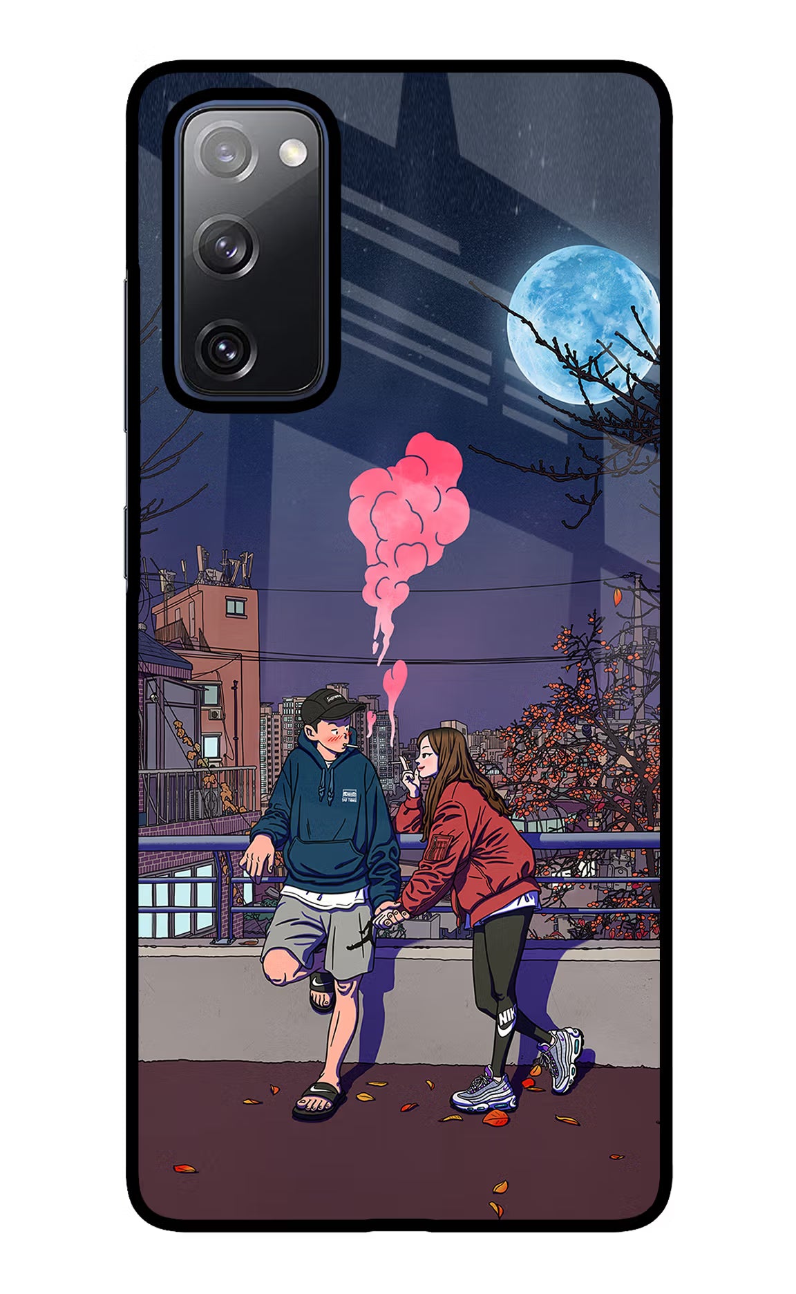 Chilling Couple Samsung S20 FE Glass Case Back Cover by Casekaro