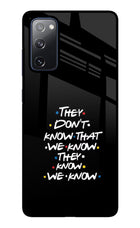 FRIENDS Dialogue Samsung S20 FE Glass Case