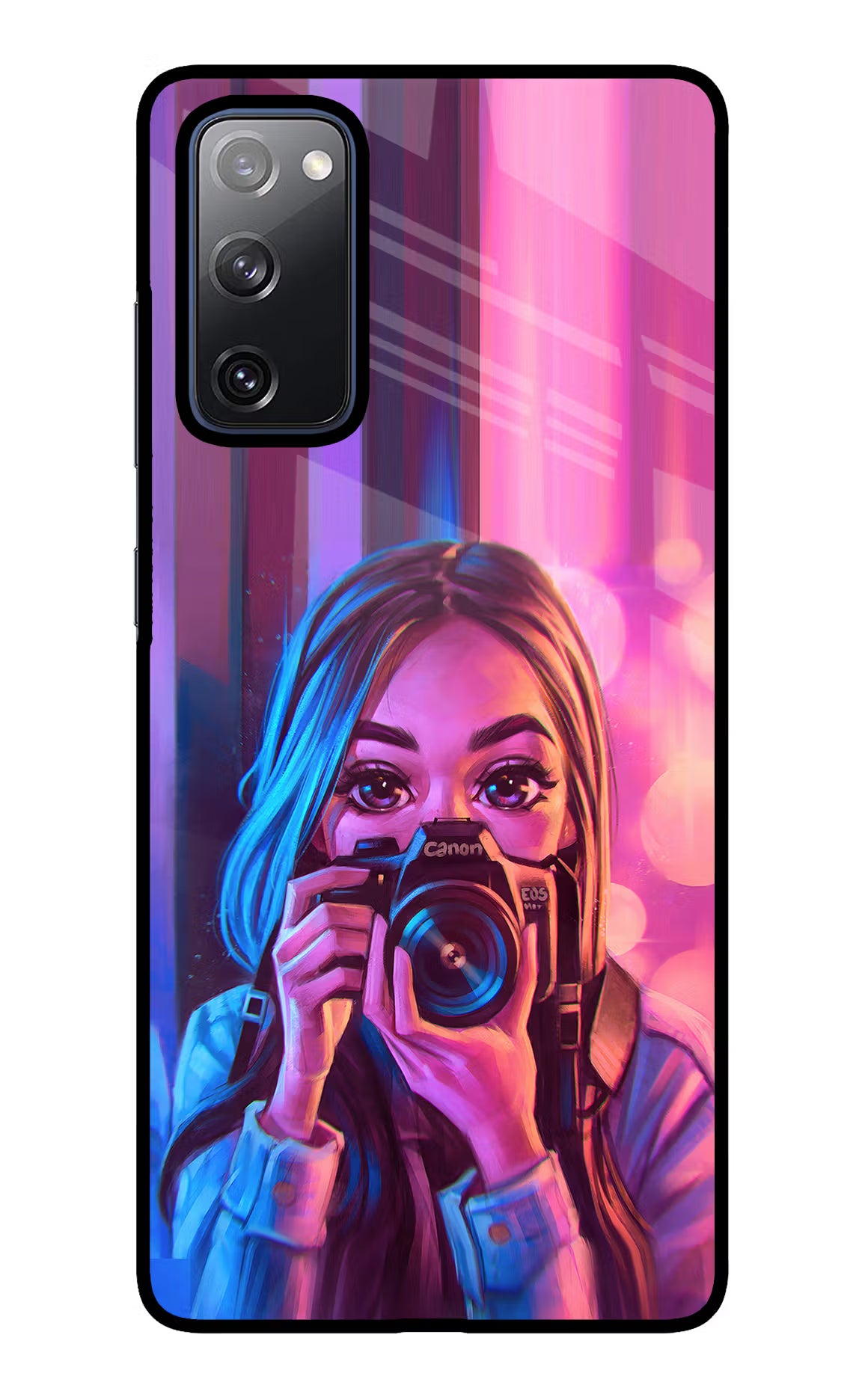 Girl Photographer Samsung S20 FE Glass Case Back Cover by Casekaro