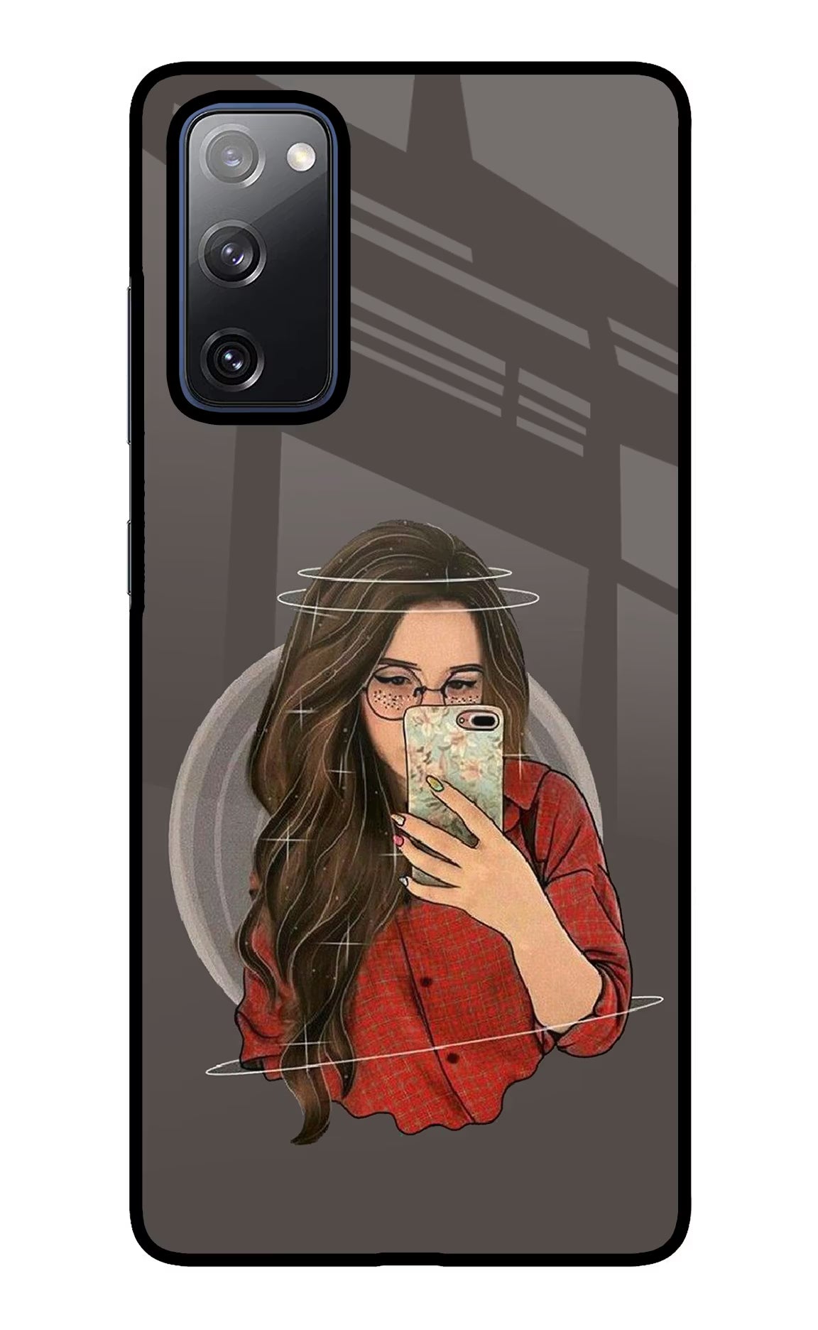 Selfie Queen Samsung S20 FE Glass Case Back Cover by Casekaro