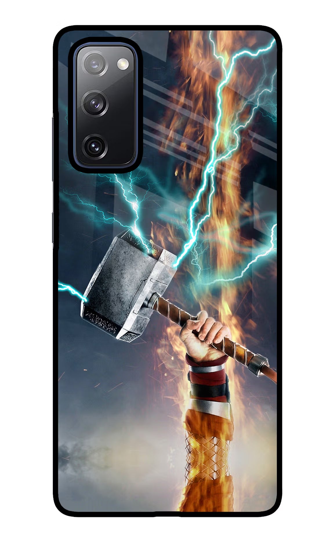 Thor Hammer Mjolnir Samsung S20 FE Glass Case Back Cover by Casekaro