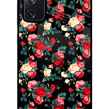 Rose Pattern Samsung S20 FE Glass Case