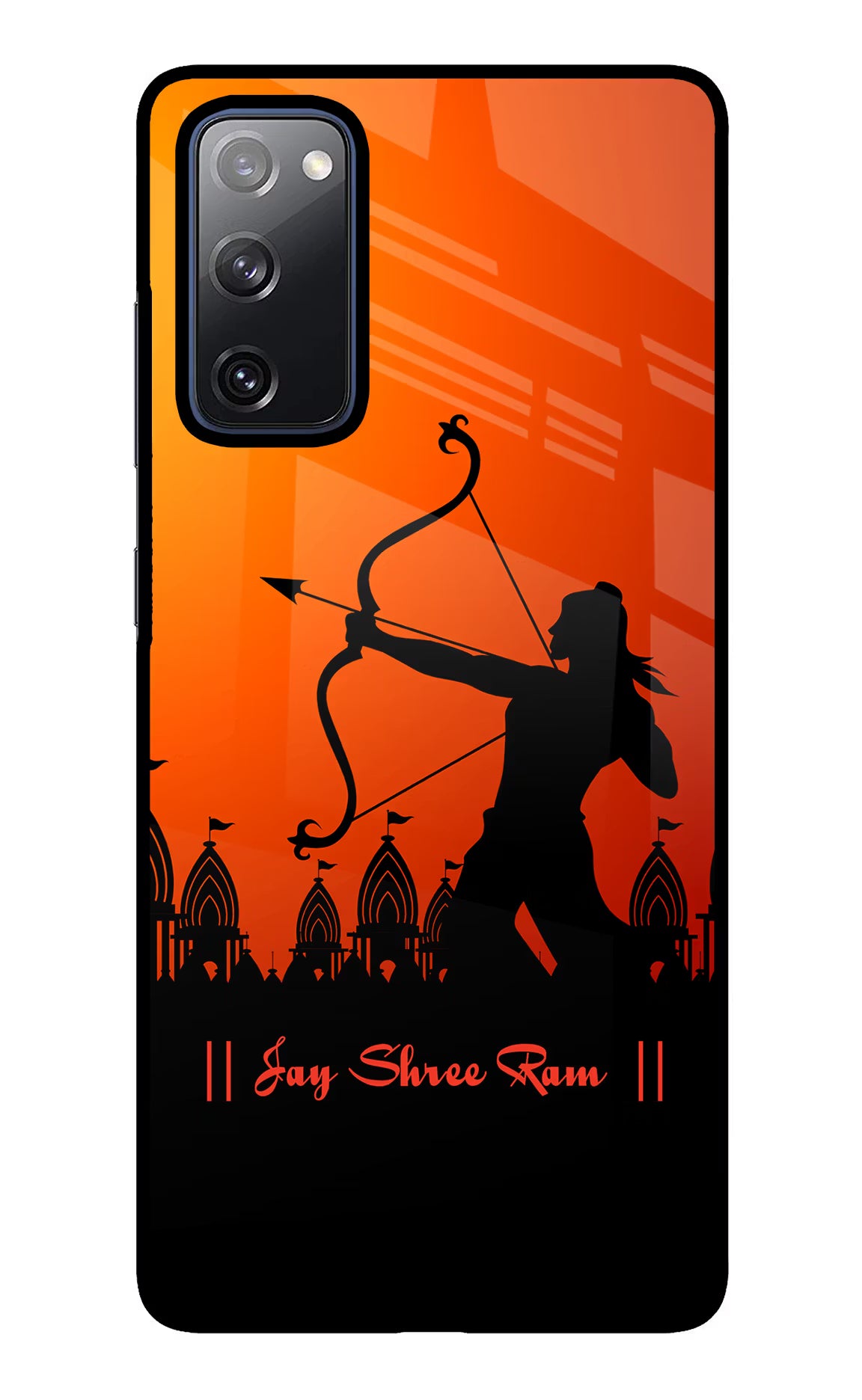 Lord Ram - 4 Samsung S20 FE Glass Case Back Cover by Casekaro