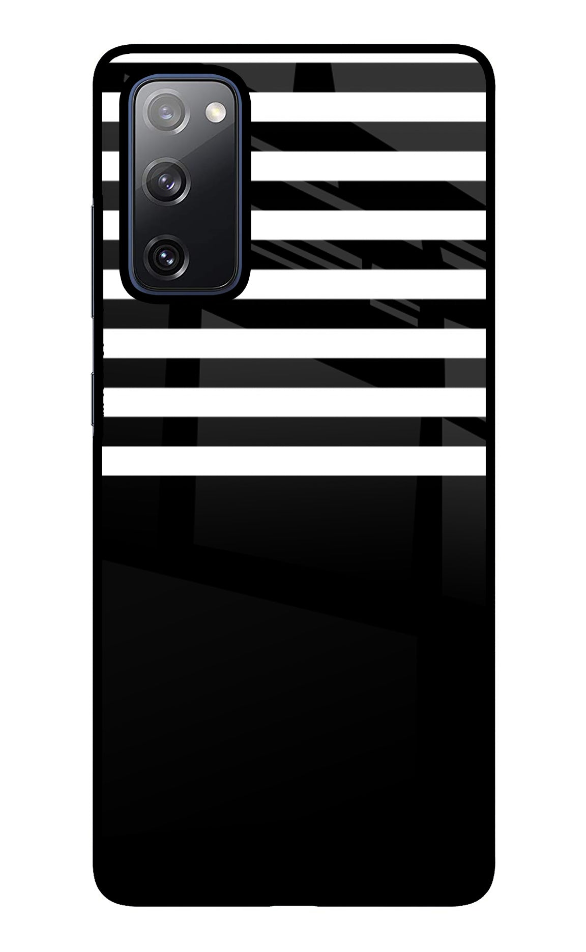 Black and White Print Samsung S20 FE Glass Case