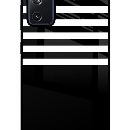 Black and White Print Samsung S20 FE Glass Case