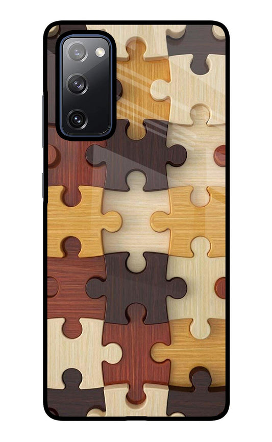 Wooden Puzzle Samsung S20 FE Glass Case