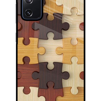 Wooden Puzzle Samsung S20 FE Glass Case