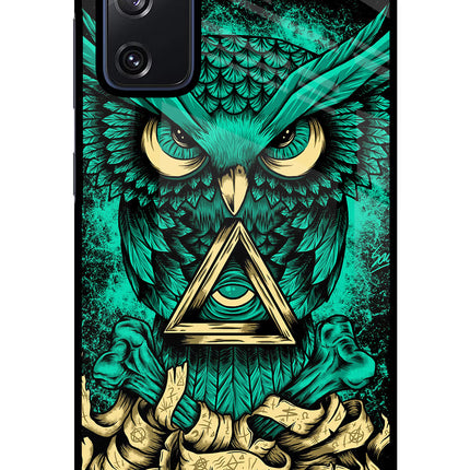 Green Owl Samsung S20 FE Glass Case