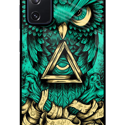 Green Owl Samsung S20 FE Glass Case