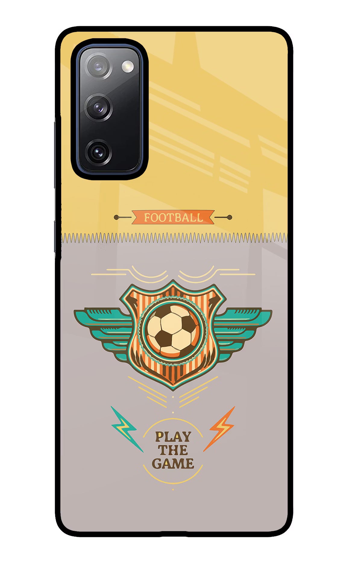 Football Samsung S20 FE Glass Case Back Cover by Casekaro