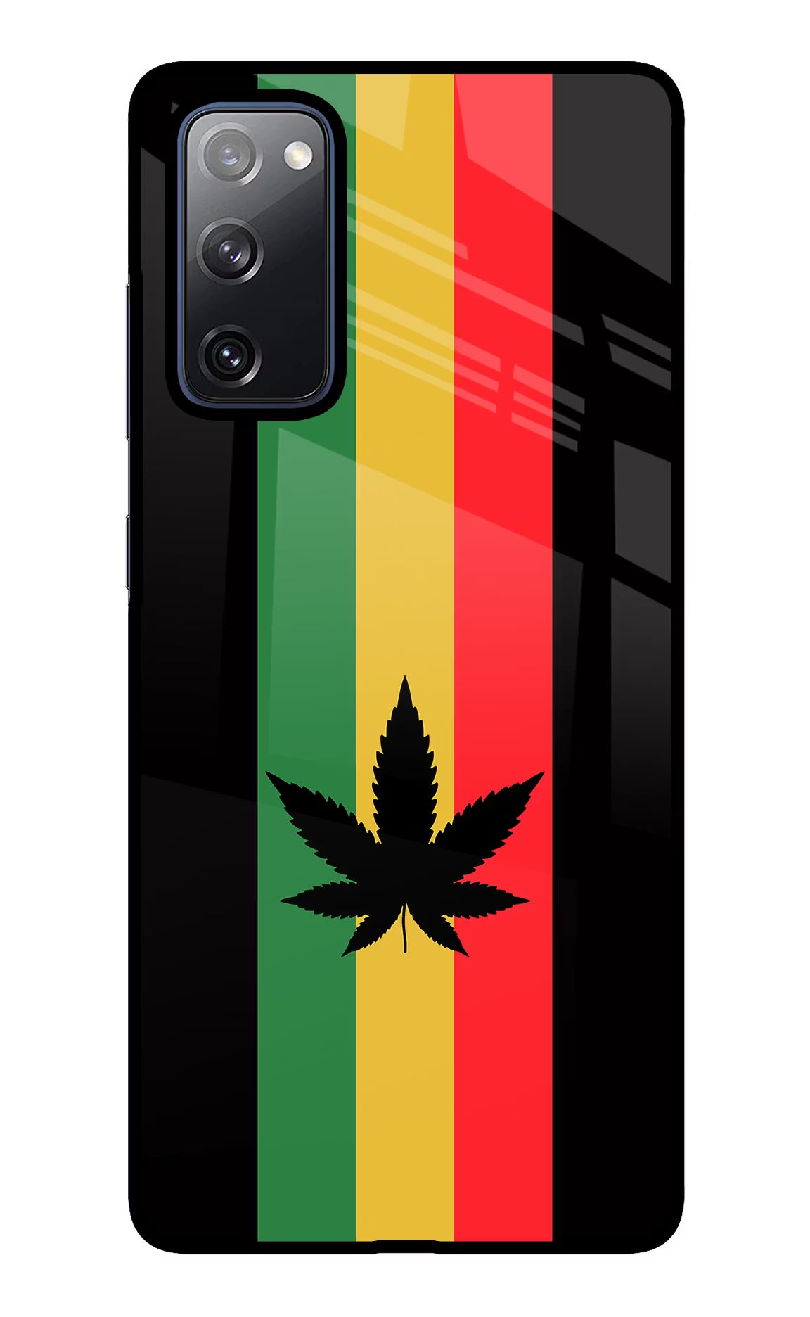 Weed Flag Samsung S20 FE Glass Case Back Cover by Casekaro