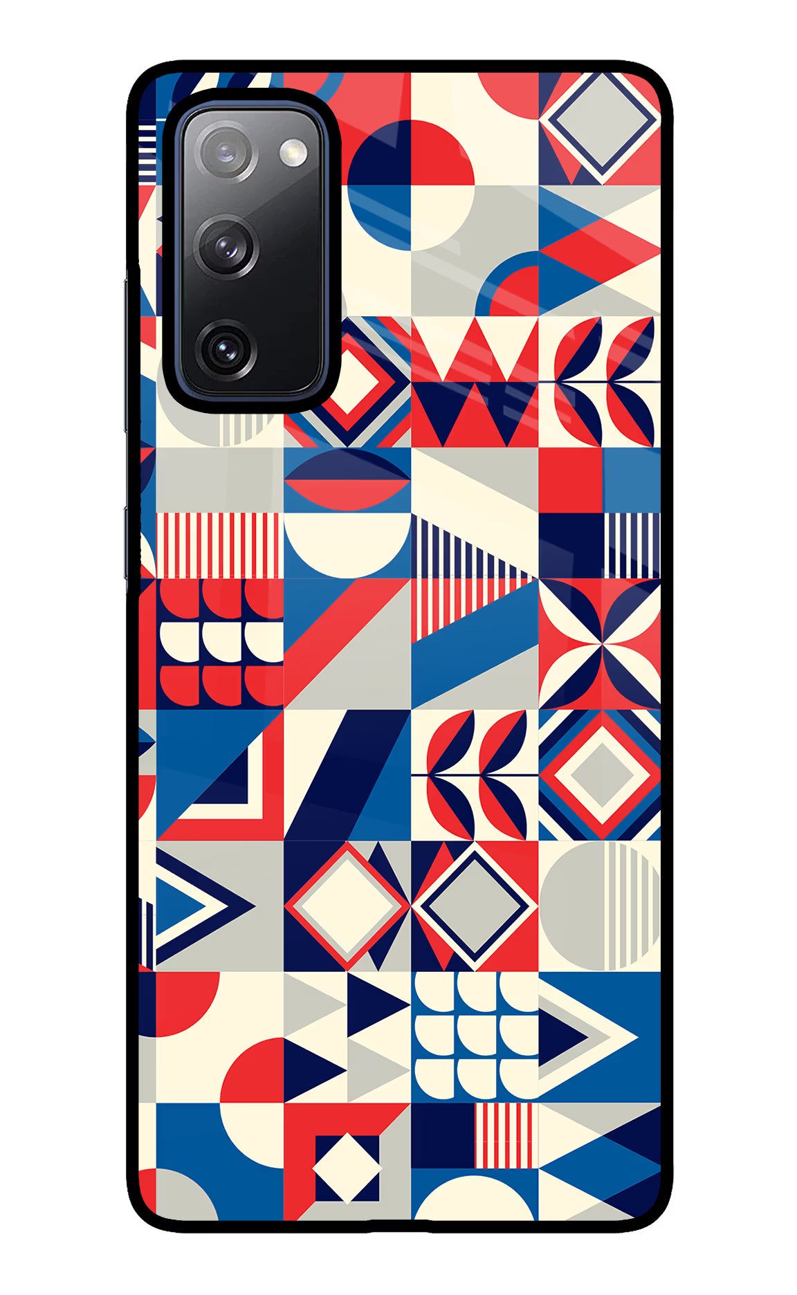 Colorful Pattern Samsung S20 FE Glass Case Back Cover by Casekaro
