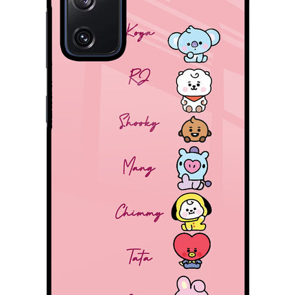 BTS names Samsung S20 FE Glass Case