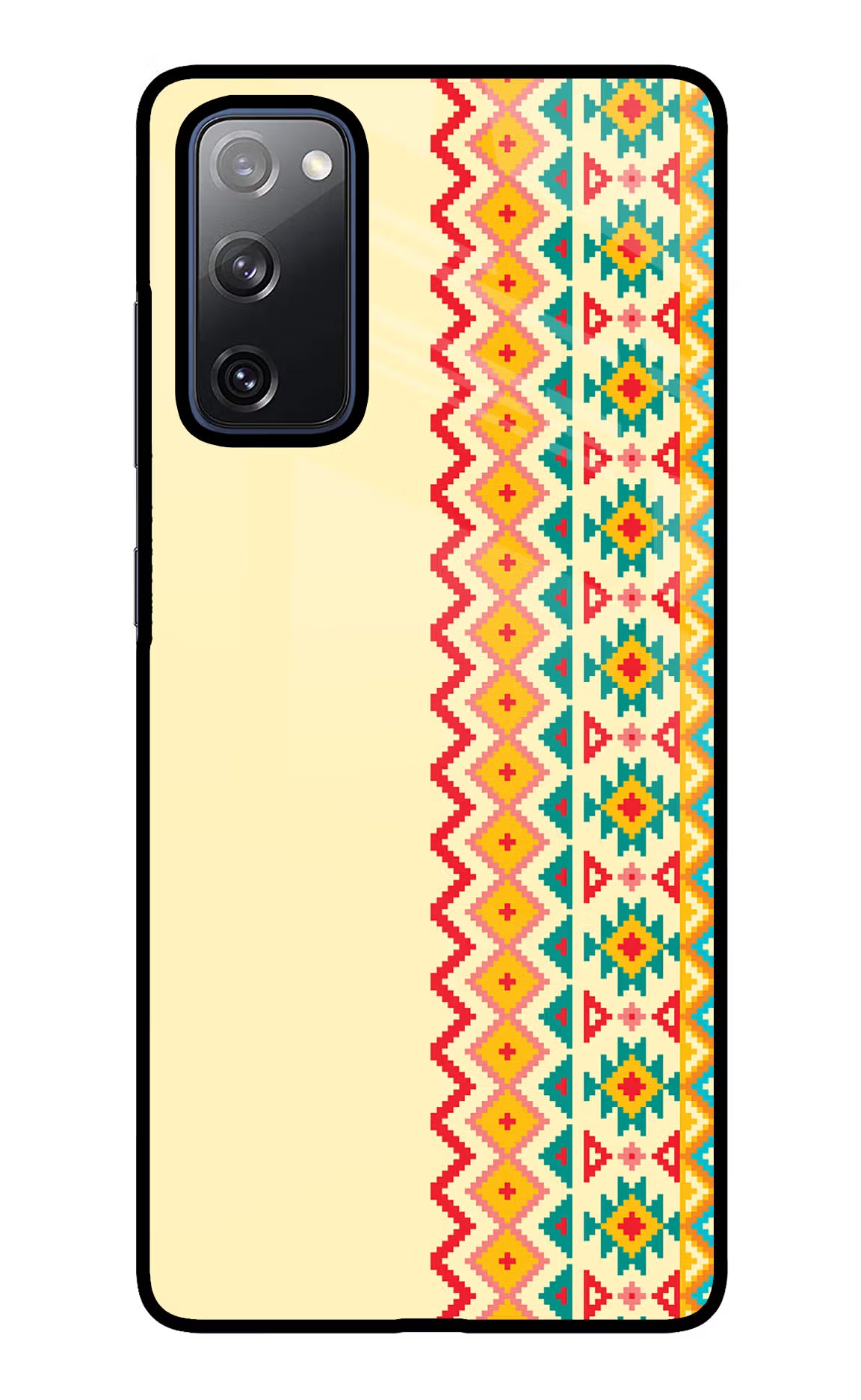 Ethnic Seamless Samsung S20 FE Glass Case Back Cover by Casekaro