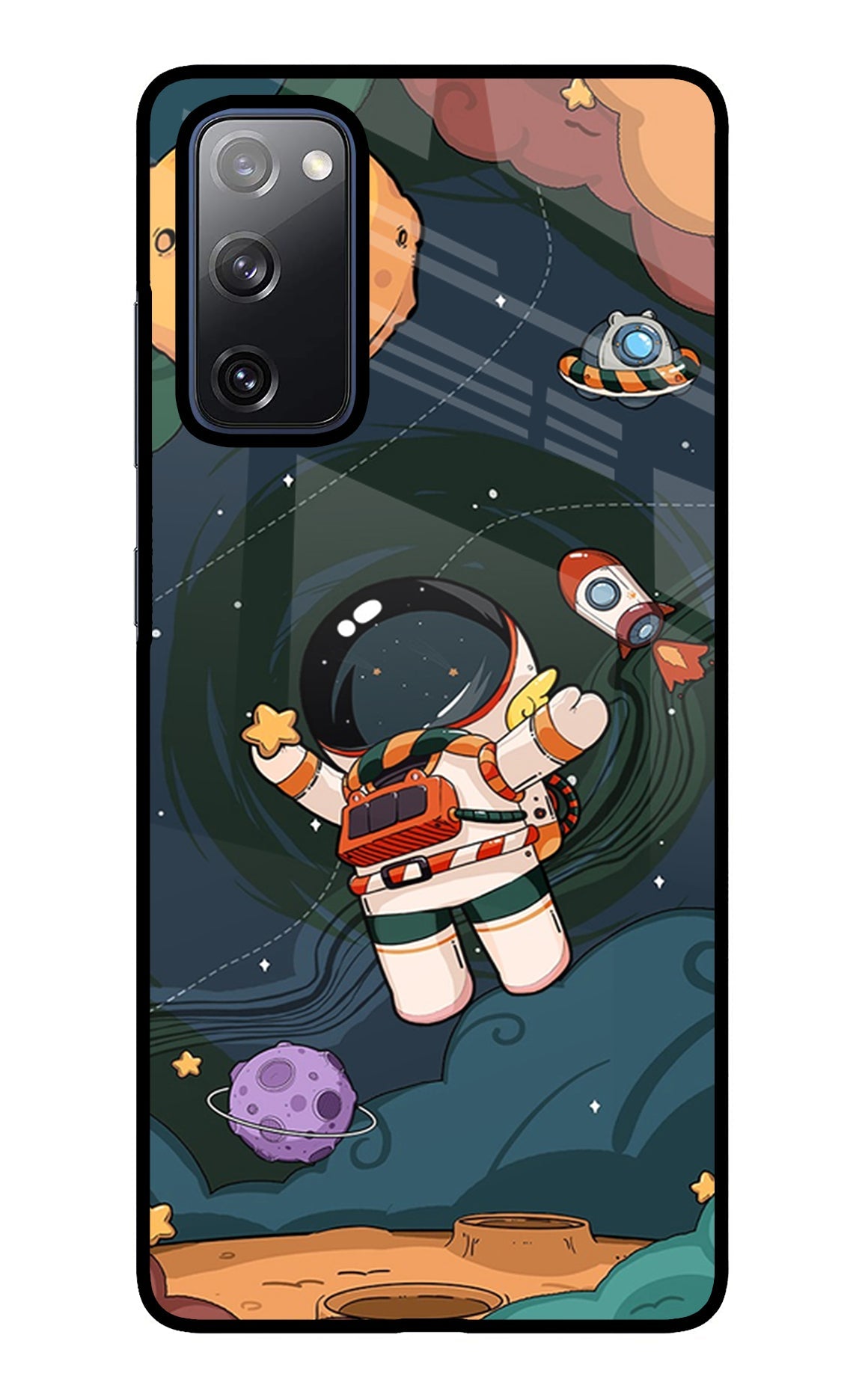 Cartoon Astronaut Samsung S20 FE Back Cover