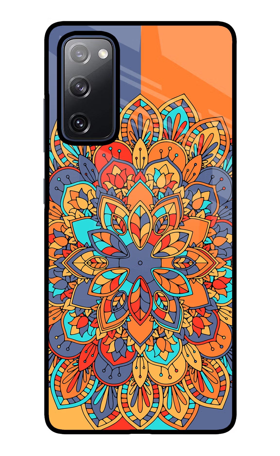 Color Mandala Samsung S20 FE Glass Case Back Cover by Casekaro