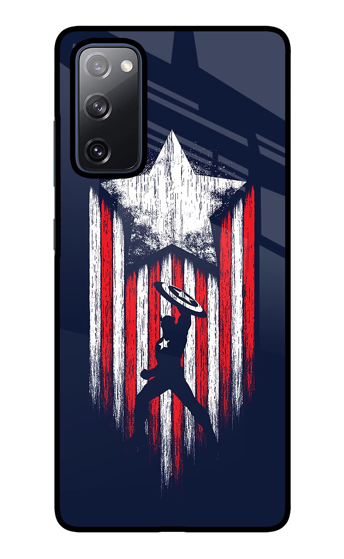 Captain America Marvel Art Samsung S20 FE Glass Case Back Cover by Casekaro